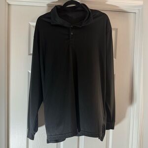 Ataly polyester long sleeve polo size L